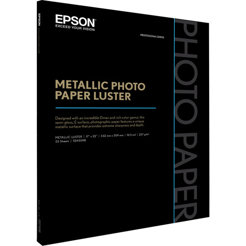 Epson Metallic Photo Paper Luster (17 x 22", 25 Sheets)