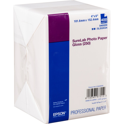 Epson Surelab Glossy Photo Paper (4 x 6", 400 Sheets)
