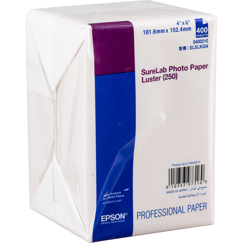 Epson Surelab Luster Photo Paper (4 x 6", 400 Sheets)
