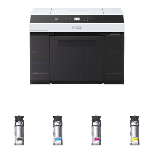 Epson SureLab D1070 Professional Minilab Printer with Four T46J Ink Packs Kit