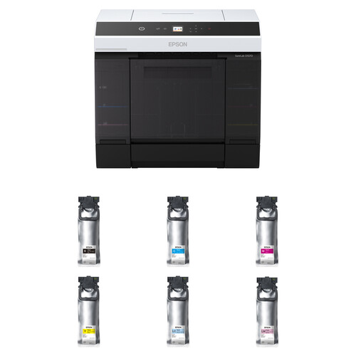 Epson SureLab D1070DE Professional Minilab Printer with Duplex Sheet Feeder and Full Set of Ink Packs Kit