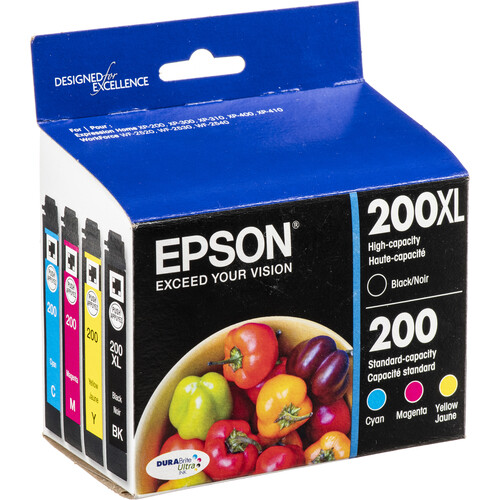 Epson 200XL High-Capacity Black and Standard-Capacity Color Ink Cartridge Combo Pack