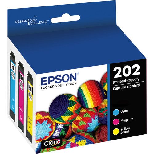 Epson Claria 202 Standard-Capacity Ink Cartridge Color Combo Pack (Cyan, Magenta, Yellow)