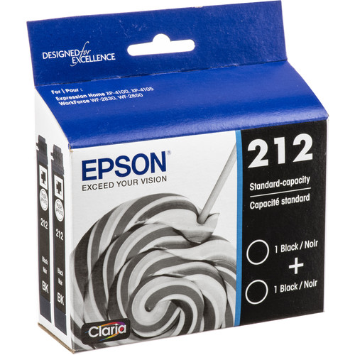Epson Claria 212 Standard-Capacity Black Ink Cartridge (2-Pack)