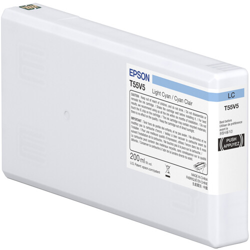 Epson T55V Light Cyan UltraChrome PRO10 Ink Cartridge (200mL)