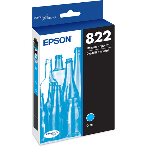 Epson T822 Cyan Standard Capacity Ink Cartridge with Sensormatic