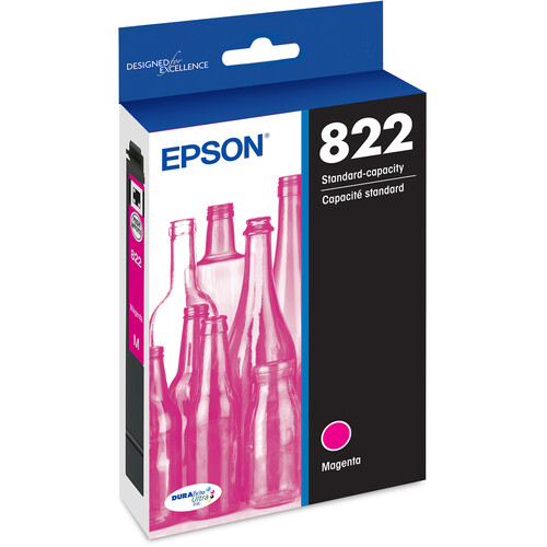 Epson T822 Magenta Standard Capacity Ink Cartridge with Sensormatic