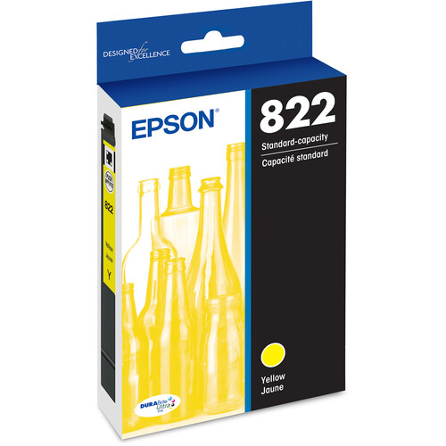 Epson T822 Yellow Standard Capacity Ink Cartridge with Sensormatic
