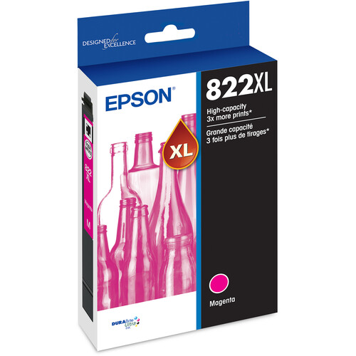 Epson T822 Magenta High Capacity Ink Cartridge with Sensormatic