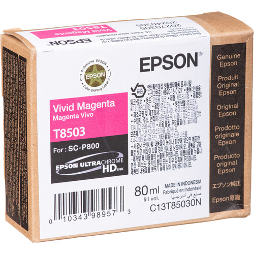 Epson T85030N UltraChrome HD Vivid Magenta Ink Cartridge (80 ml)