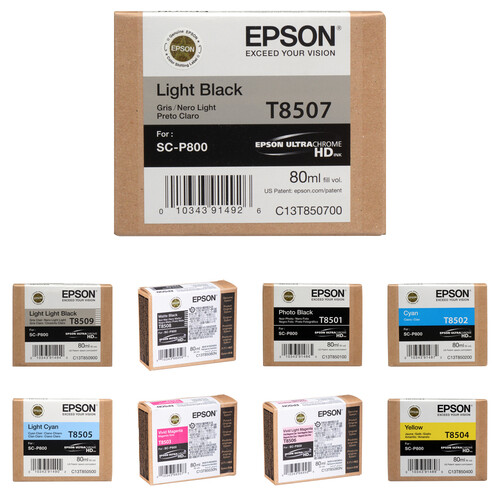 Epson T850 UltraChrome HD Light Ink Kit