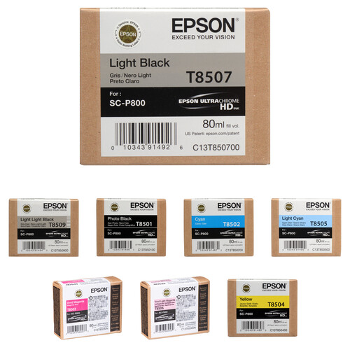 Epson T850 UltraChrome HD Light Ink Kit