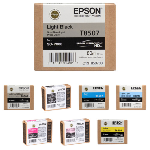 Epson T850 UltraChrome HD Light Ink Kit