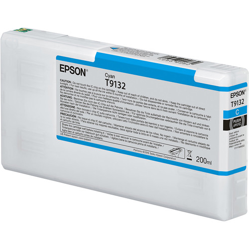 Epson T9132 UltraChrome HDX Cyan Ink Cartridge (200mL)