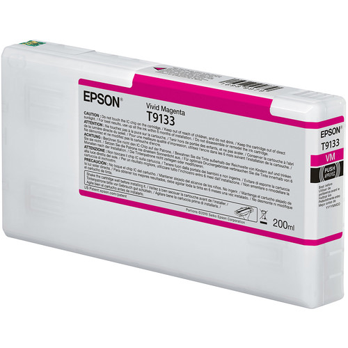 Epson T9133 UltraChrome HDX Vivid Magenta Ink Cartridge (200mL)
