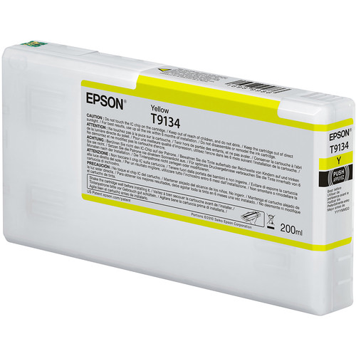 Epson T9134 UltraChrome HDX Yellow Ink Cartridge (200mL)