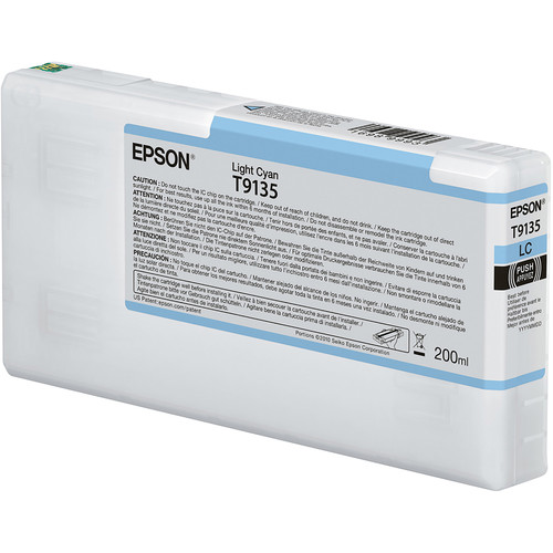 Epson T9135 UltraChrome HDX Light Cyan Ink Cartridge (200mL)