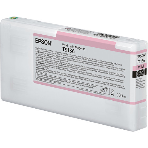 Epson T9136 UltraChrome HDX Vivid Light Magenta Ink Cartridge (200mL)