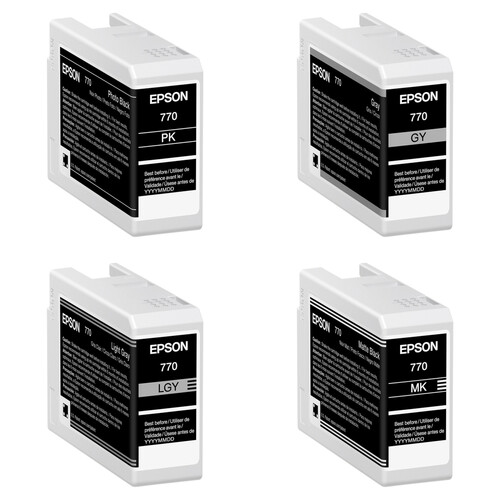 Epson UltraChrome PRO10 Black and Gray Ink Cartridge Set