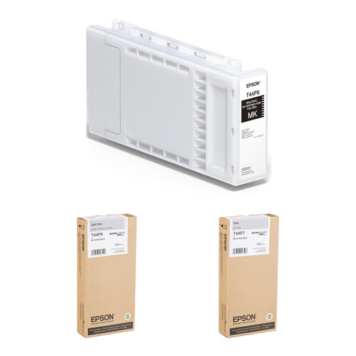 Epson UltraChrome PRO12 Ink Cartridge Kit (350mL / Matte Black, Light Gray, and Gray)