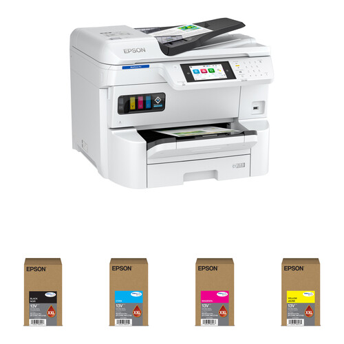 Epson WorkForce Pro EM-C7100 Multifunction Color Printer with T13V High-Capacity Ink Cartridges Kit