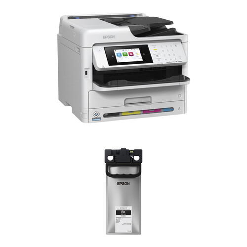 Epson WorkForce Pro WF-C5890 Wireless Color MFP Inkjet Printer with One DURABrite Ultra T10Y100 Extra High Capacity Black Ink Pack Kit