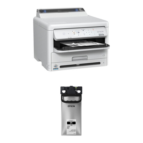 Epson WorkForce Pro WF-M5399 Monochrome Printer with High-Capacity Black Ink Pack Kit