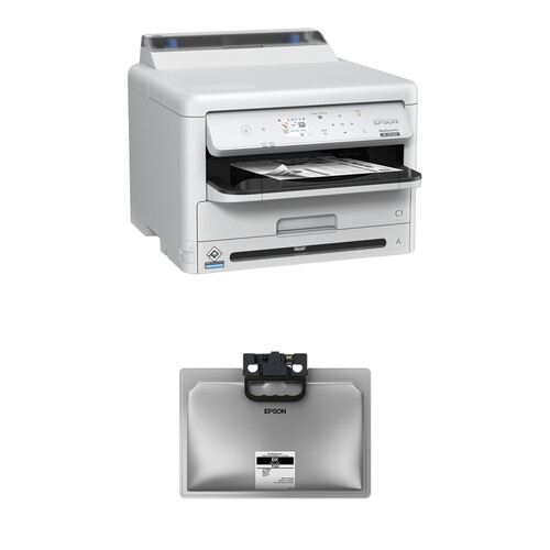 Epson WorkForce Pro WF-M5399 Monochrome Printer with Extra-High-Capacity Black Ink Pack Kit