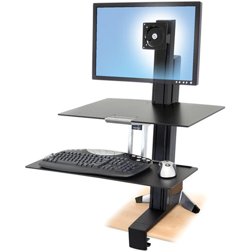 Ergotron 33-351-200 WorkFit-S LCD HD Sit-Stand Workstation (Black)