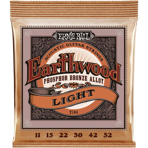 Ernie Ball Earthwood Light Phosphor Bronze Acoustic Guitar Strings (11 - 52)