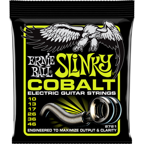 Ernie Ball Cobalt Regular Slinky Electric Guitar Strings (6-String Set, .010 - .046)