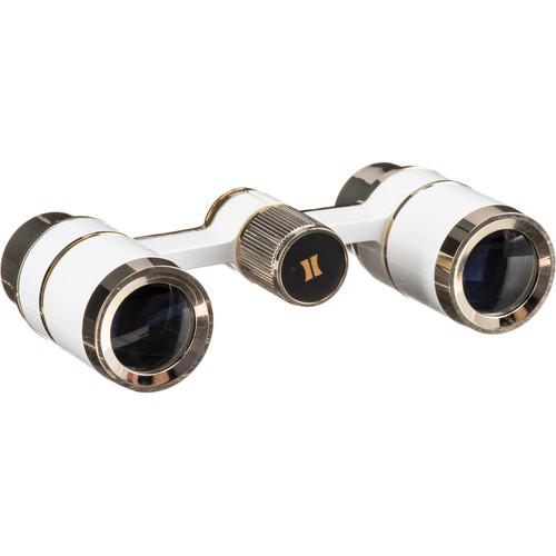 Eschenbach Optik 3x18 Opera Glasses (White/Gold) 44602 B&H Photo