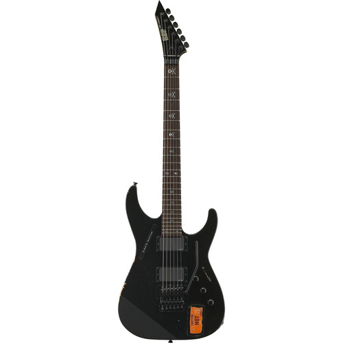 ESP KH-2 VINTAGE Kirk Hammett Signature Series Electric Guitar (Distressed Black)
