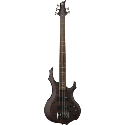 ESP LTD F-205FM 5-String Electric Bass (Walnut Brown Satin)