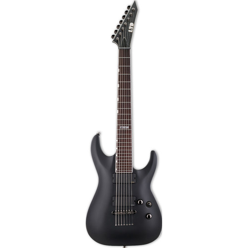 ESP LTD MH-417 7-String Electric Guitar (Black Satin) LMH417BLKS