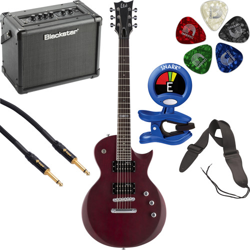 ESP LTD EC-200 Electric Guitar Starter Kit (See-Thru Black Cherry Satin)