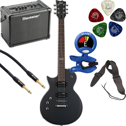 ESP LTD EC-50 Electric Guitar Starter Kit (Left-Handed, Black Satin)