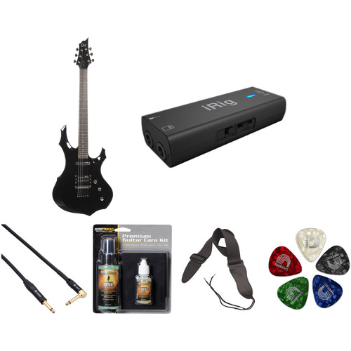 ESP LTD F-10 Electric Guitar Home Recording Starter Kit (Black)