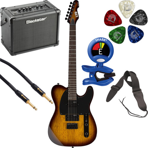esp ltd te-200 tobacco sunburst ESP LTD TE-200 Electric Guitar Starter Kit (Tobacco Sunburst)