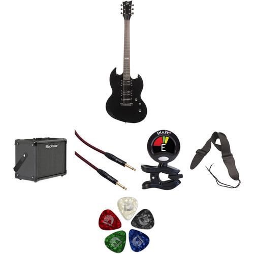 ESP LTD Viper-10 Electric Guitar Starter Kit (Black) B&H Photo