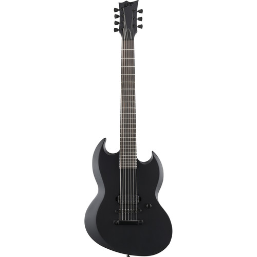 ESP LTD Viper-7 Black Metal 7-String Electric Guitar (Black Metal Satin)