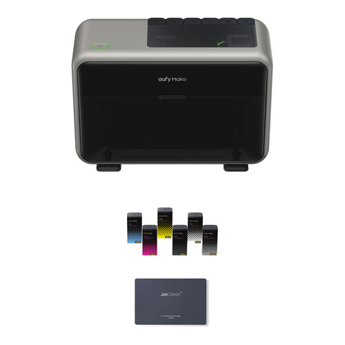eufyMake E1 3D-Texture UV Printer with 6-Color Ink and Cleaning Cartridge Set Kit