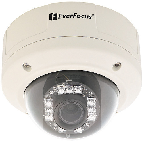 EverFocus EHD362 High Resolution Vandal-Proof Weather-Resistant 3-Axis Dual Voltage IR Color Dome Camera