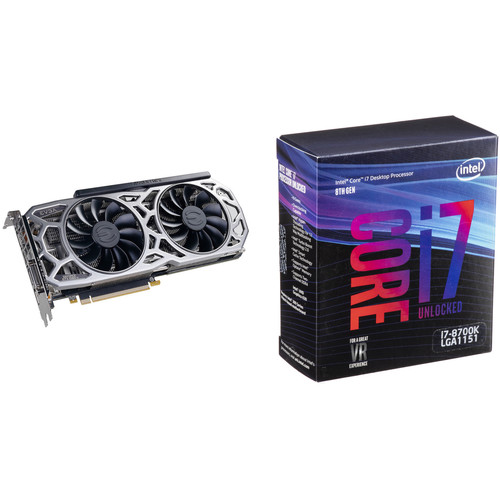 EVGA GeForce GTX 1080 Ti SC2 GAMING Graphics Card & Intel Core i7-8700K 6-Core Processor Kit