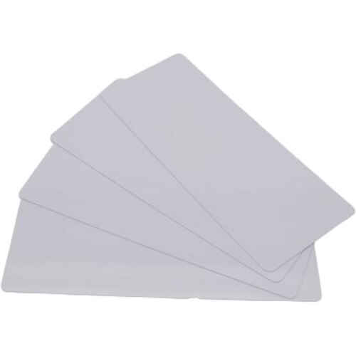 Evolis Long PVC Blank Cards for ID Card Printers (500-Pack, 20-mil, 4.7 x 2", Glossy White)