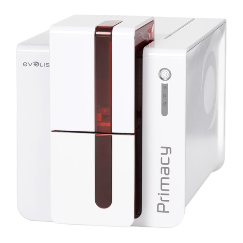 Evolis Primacy Expert Single-Sided ID Card Printer with RFID FCC Contactless Encoding (Fire Red)