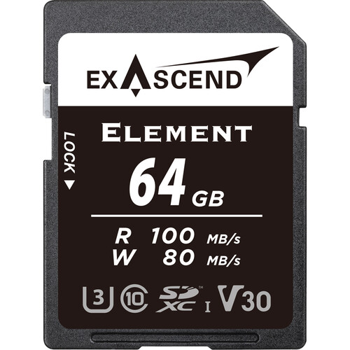 Exascend 64GB Element UHS-I SDXC Memory Card