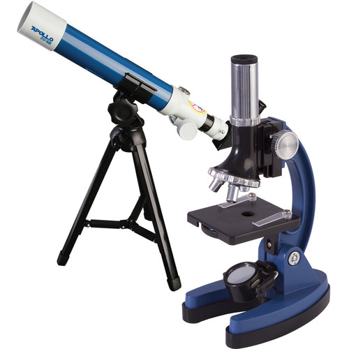 ExploreOne Apollo Refractor Telescope and Compound Microscope Set