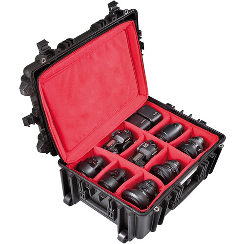 Explorer Cases 5326 Wheeled Hard Utility Case with Padded Divider Bag (Black)