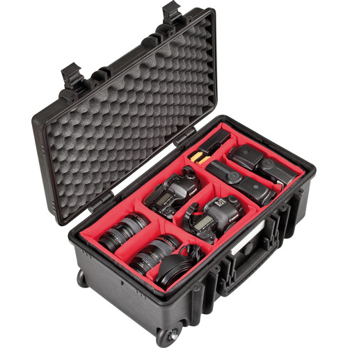Explorer Cases Medium Hard Case 5122 & Wheels with Divider Kit (Black)